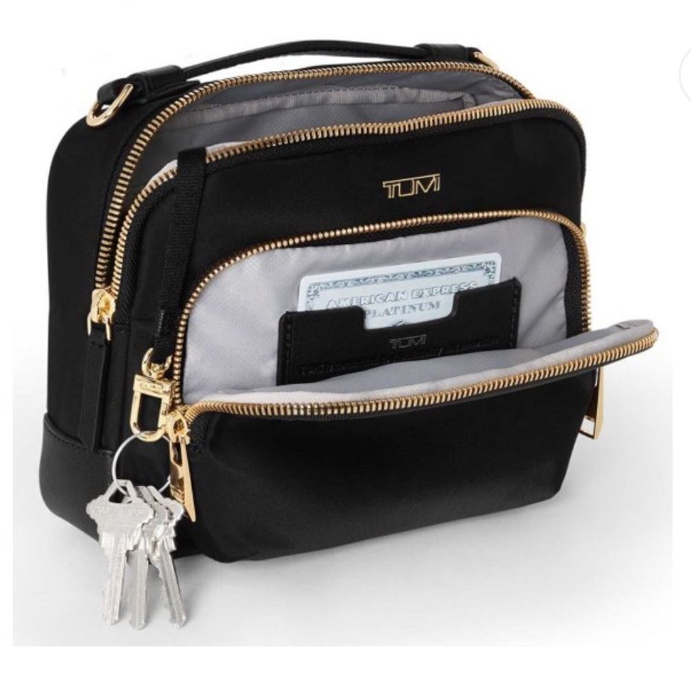 TUMI Voyageur Teghan Crossbody in Black|Gold - Picture 9 of 9